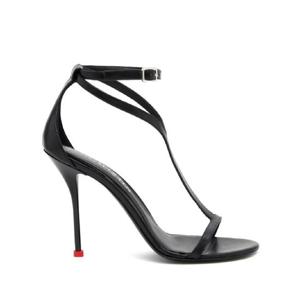 25 FW Alexander McQueen 하네스 가죽 샌들 90mm 790111WIFD1 TP432043262
