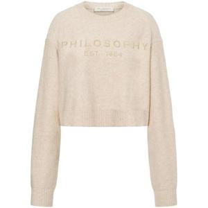 25 FW 필로소피디로렌조 세라피니 로고 자수 크롭 스웨터 AEF242G09285702 TP432332105