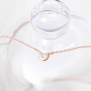 로즈골드 14KGP 큐빅 데일리 베이직 체인 목걸이