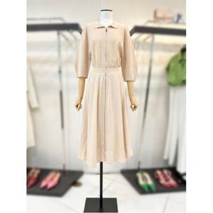 [더아이잗컬렉션]니트 카라 집업 원피스 (CP5A1OP541)_DG