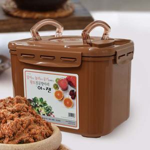 이젠 진공항아리 8.5리터 사각 황토 밀폐용기 밀폐용기