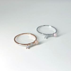 (실버) 테파 핑크오팔 반지