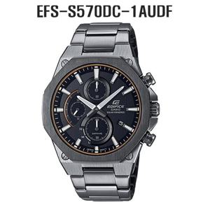 [에디피스]EFS-S570DC-1AUDF LIC 슬림라인 사파이어 터프솔라 그레이 메탈시계 패션시계