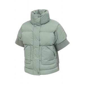 [23구골프][23구] 여성 구스다운 반팔 하프넥 스트링 패딩 점퍼