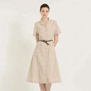 [비씨비지]린넨 오픈카라 원피스 (B5B4O628)