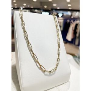 미니골드 14K  심플 클립 체인 목걸이 NLEM4142