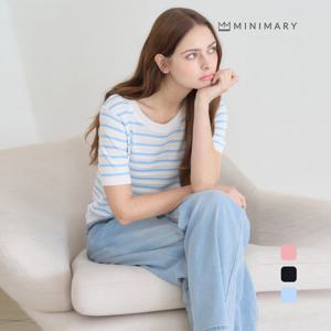 [미니마리] 스트라이프하프니트 (MMA2TS48)