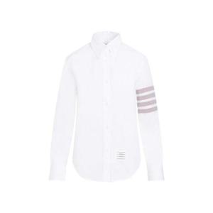 Thom Browne 4 바 스트라이프 디테일 포플린 셔츠 FLL162C03113 100 TP936827350