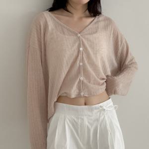 나야홍 / 빅사이즈 506 굿무드린넨스판가디건 DGOU678