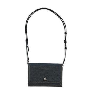 Alexander McQueen 스몰 로고 프린트 데님 사첼백 7576261YBE2 4290 TP934654894