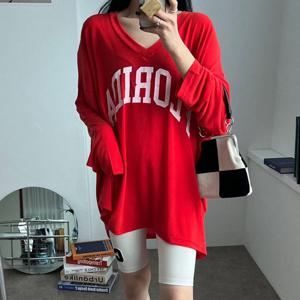 나야홍 / 빅사이즈 506 플로라이다스판티셔츠 DGBU745