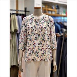 BCBG 세이브존02 플로럴 쉬폰 블라우스 B5B6B462