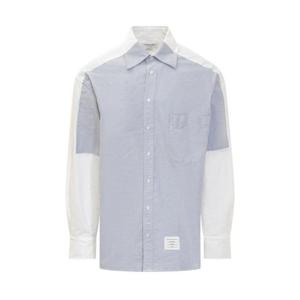 Thom Browne 패널 곡선형 밑단 셔츠 MWL397AF0313 100 TP944684714