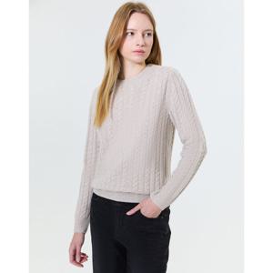 헤지스 여성 24FW 스테디셀러베이지 케이블 울 니트 WSSW4DC86I1