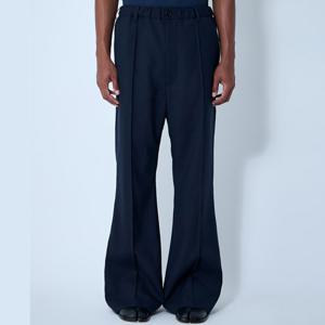 25 FW 마르니 미드 라이즈 엘라스틱 웨이스트밴드 울 팬츠 네이비 PUMU0313U0 TW839 00B99