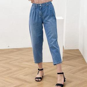 빅사이즈 506 8부워싱뒷밴딩청바지 DLOP213