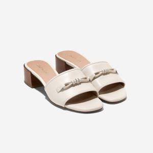 [COLE HAAN] 콜한 CAILYN BOW MULES 아이보리 여성 가죽 슬라이드 CHSO5E600IV