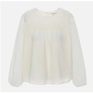 [써스데이아일랜드]레이스 핀턱 쉬폰 블라우스(T252MBL133W)