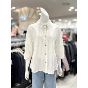 소고 세이브존01 스트라이프 7부 소매 블라우스 AJ2BA01_wh