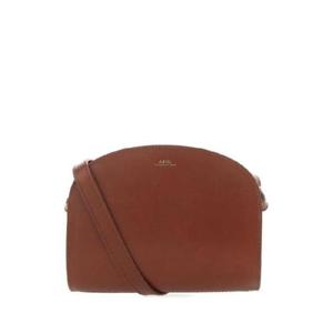 아페쎄 브라운 레더 하프문 백 미니 754532