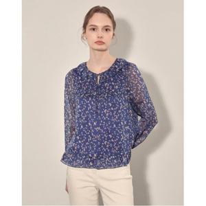 [올리비아로렌]올오버 프린트 프릴 블라우스_VOBNL4F7221