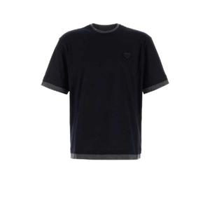 PRADA Midnight blue cotton t shirt UJN912SWMO11CD F095J