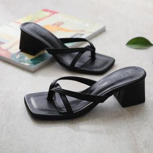 갓슈 주느린 원라인조리 뮬 3cm 로우힐