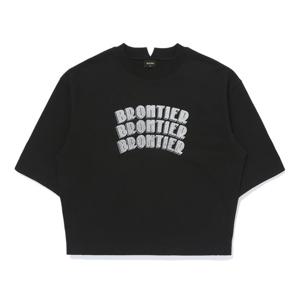 [블루테일]블랙 반팔 티셔츠AZG2TS02BK