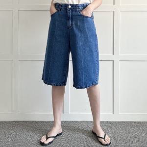 나야홍 / 빅사이즈 507 세미통5부청반바지 DLOP353