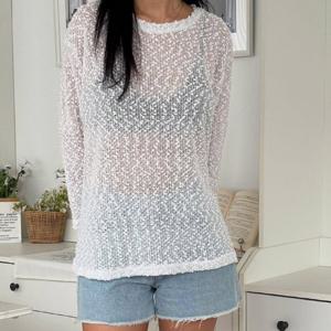 나야홍 / 빅사이즈 507 페미닌망사트임티셔츠 DYPU922