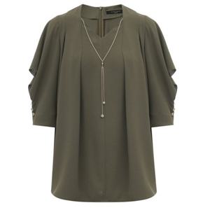 미니멈쉬폰루즈핏넥클리스블라우스MZBGWB4900