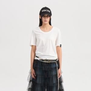 [럭키슈에뜨]기본 U넥 티셔츠 (LQTAM25400)