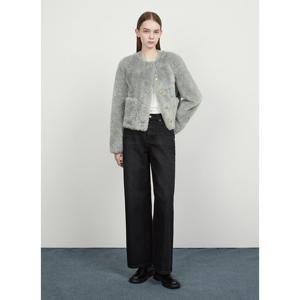 [시스티나]라운드 아웃 포켓 무스탕 자켓 -AWUJKO41020