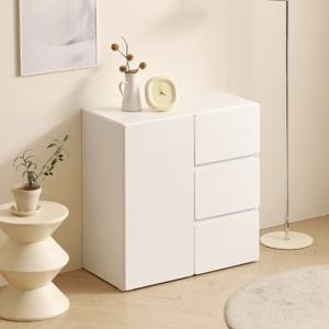 F41556 화이트 콤비 3단 서랍장 800 1color