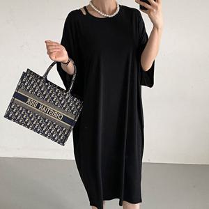 나야홍 / 빅사이즈 507 원라인숄더찰랑원피스 DRAU611