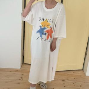 나야홍 / 빅사이즈 507 스타스오버박스원피스 DMOV006