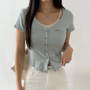 나야홍 / 빅사이즈 507 밀크나시레이어드티셔츠 DNOU989