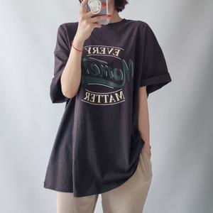 나야홍 / 빅사이즈 507 모먼트포인트나염반팔티 DNSU005