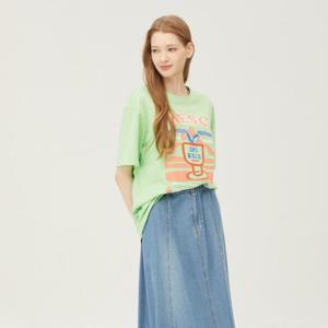 [베네통]그레인 피그먼트 티셔츠_BATS61431