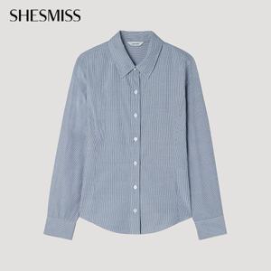 [쉬즈미스] 핀 스트라이프 베이직 셔츠_SWWSTP32120_BL