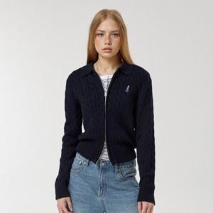 [후아유]여성 Steve Crop Cable Zip-up Cardigan WHCKF3821F