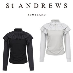[세인트 앤드류스] 여성 프릴 볼레로  별 심볼 셔링 슬리브리스(821E3TR108)