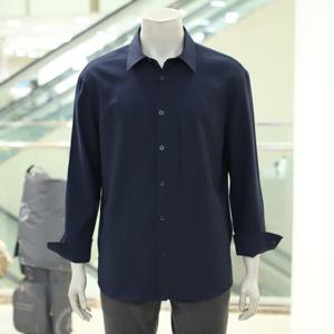 [바쏘옴므]WS-Y1-TT-23 블랙 오버핏 쿨서커 캐주얼셔츠 2컬러_CA