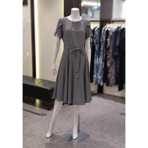 [트리아나][트리아나] 소고 패턴 라운드넥 반팔 롱원피스AL2WA21