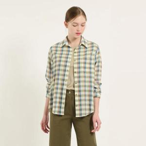 [비씨비지]체크 패턴 셔츠형 블라우스  B5C7B477