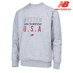 [휠라]뉴발란스 맨투맨 NBNCAB0013-GR 공용 래터로고 그래 스포