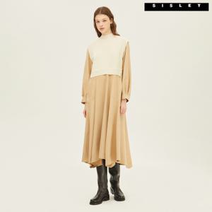 [시슬리]시슬리 스카치 니트 베스트 롱 원피스 SAOP40261_BG