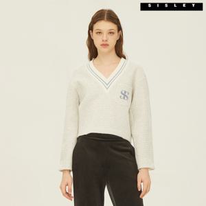 [시슬리]시슬리 치치 브이넥 블라우스 SAWS38261_IV
