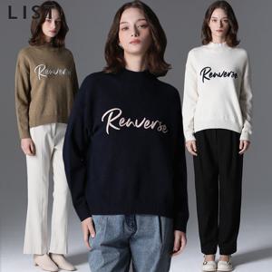 [리스트][리스트] 레터링 모크넥 울니트 풀오버