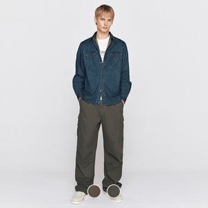 [지오다노]남성 가을 스트링 밴딩 플리츠 카고 치노 팬츠 면바지 115924